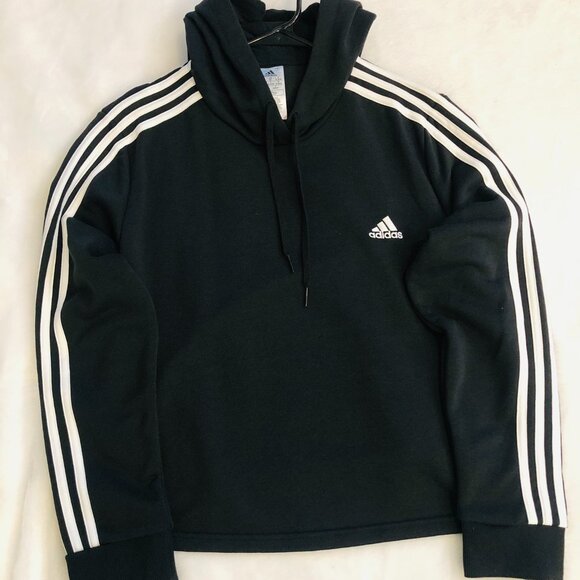 Adidas Essentials 3 - Stripe Crop Hoodie - Picture 2 of 6